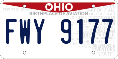 OH license plate FWY9177