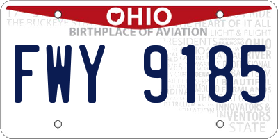 OH license plate FWY9185