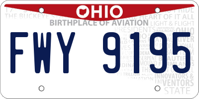 OH license plate FWY9195