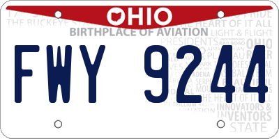 OH license plate FWY9244