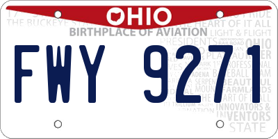 OH license plate FWY9271