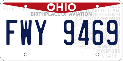OH license plate FWY9469