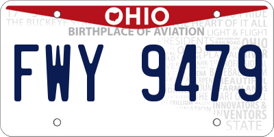 OH license plate FWY9479