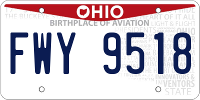 OH license plate FWY9518