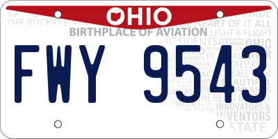 OH license plate FWY9543