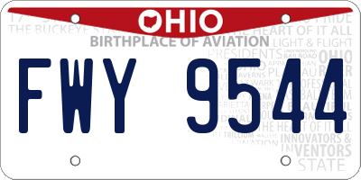 OH license plate FWY9544