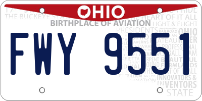 OH license plate FWY9551