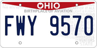 OH license plate FWY9570