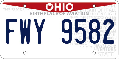 OH license plate FWY9582