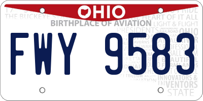 OH license plate FWY9583