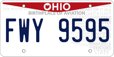 OH license plate FWY9595