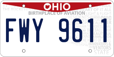 OH license plate FWY9611