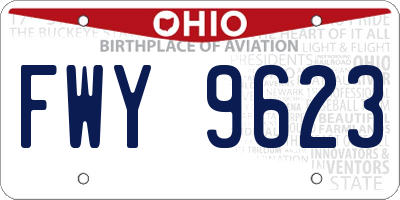OH license plate FWY9623