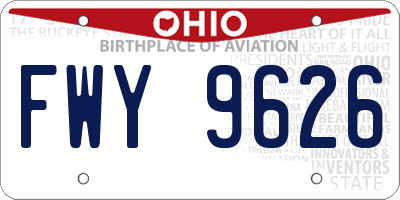 OH license plate FWY9626
