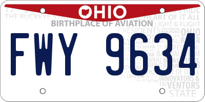 OH license plate FWY9634