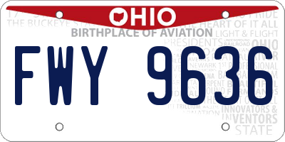 OH license plate FWY9636