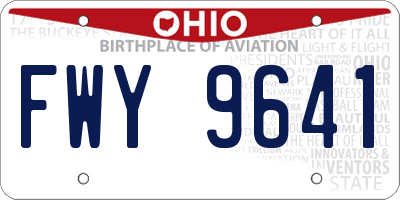 OH license plate FWY9641