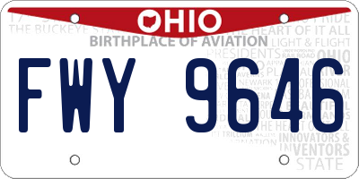 OH license plate FWY9646