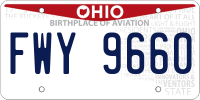 OH license plate FWY9660