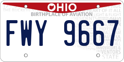 OH license plate FWY9667