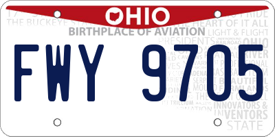 OH license plate FWY9705