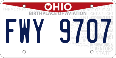 OH license plate FWY9707
