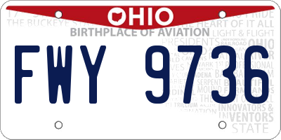 OH license plate FWY9736