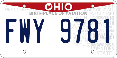 OH license plate FWY9781