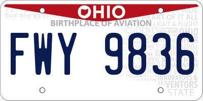 OH license plate FWY9836