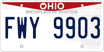 OH license plate FWY9903