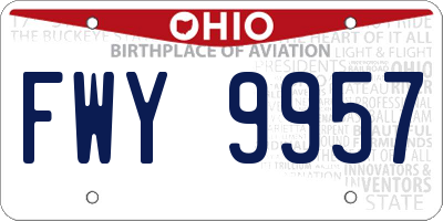 OH license plate FWY9957