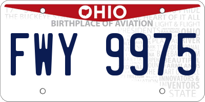 OH license plate FWY9975