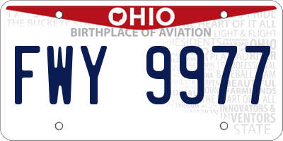 OH license plate FWY9977