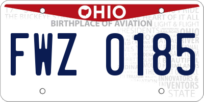 OH license plate FWZ0185