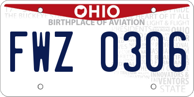 OH license plate FWZ0306