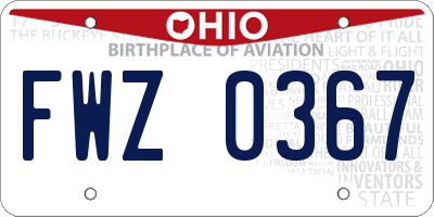 OH license plate FWZ0367