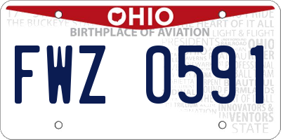 OH license plate FWZ0591