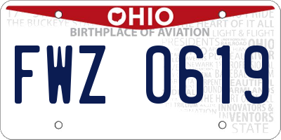 OH license plate FWZ0619