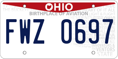 OH license plate FWZ0697
