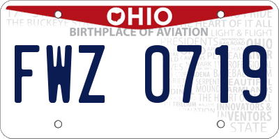 OH license plate FWZ0719