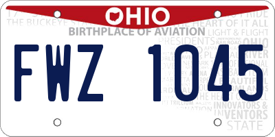 OH license plate FWZ1045