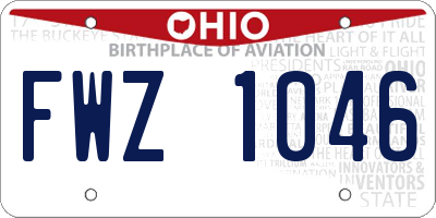 OH license plate FWZ1046