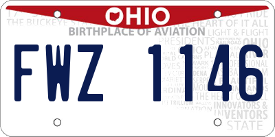 OH license plate FWZ1146