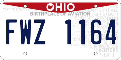 OH license plate FWZ1164