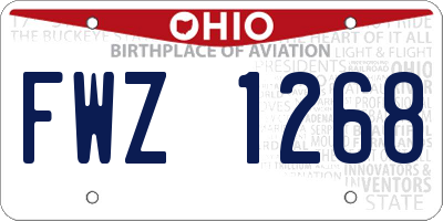 OH license plate FWZ1268