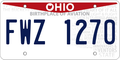 OH license plate FWZ1270