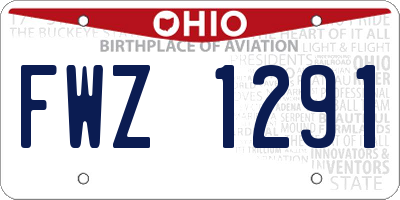 OH license plate FWZ1291