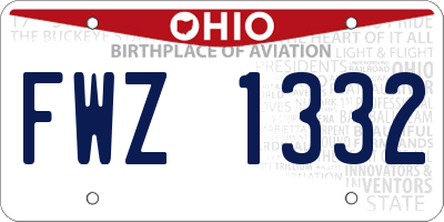 OH license plate FWZ1332