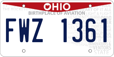 OH license plate FWZ1361