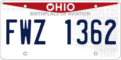 OH license plate FWZ1362
